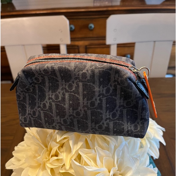 RARE DIOR DENIM OBLIQUE POUCH - Picture 1 of 12